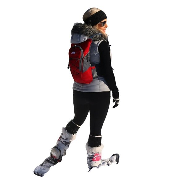 Drift NWT Hydration Backpack With Bladder Red Ripstop Zip Pockets 16\
